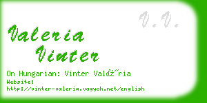 valeria vinter business card